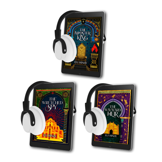 The first 3 audiobooks for The Imposter King series